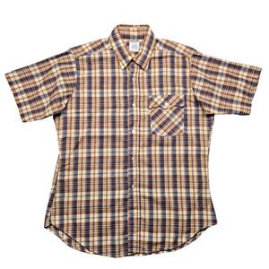 Vintage Levis Shirt Mens Small‎ Plaid Button Down 1980 Olympic Games 80s